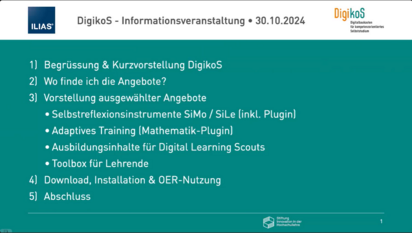 Agenda der Veranstaltung